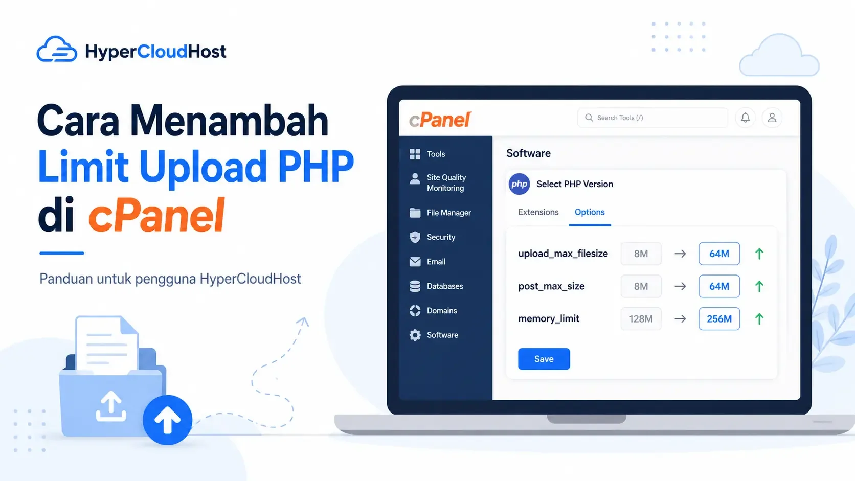 cara naikan limit php