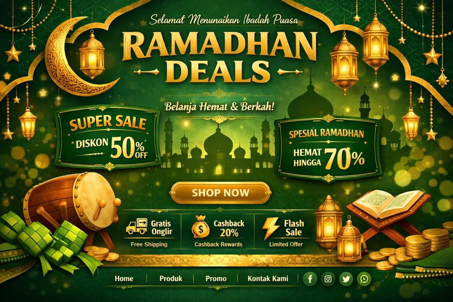 Contoh Landing Page Ramadhan yang Efektif untuk UMKM dan Pebisnis Digital di 2026 - contoh landing page Ramadhan